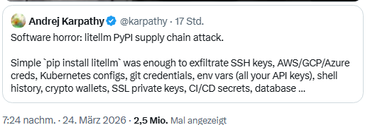 liteLLM kompromittiert