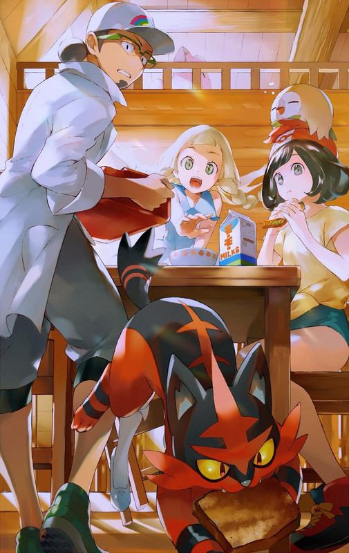 lillie-selene-rowlet-clefairy-kukui-and-