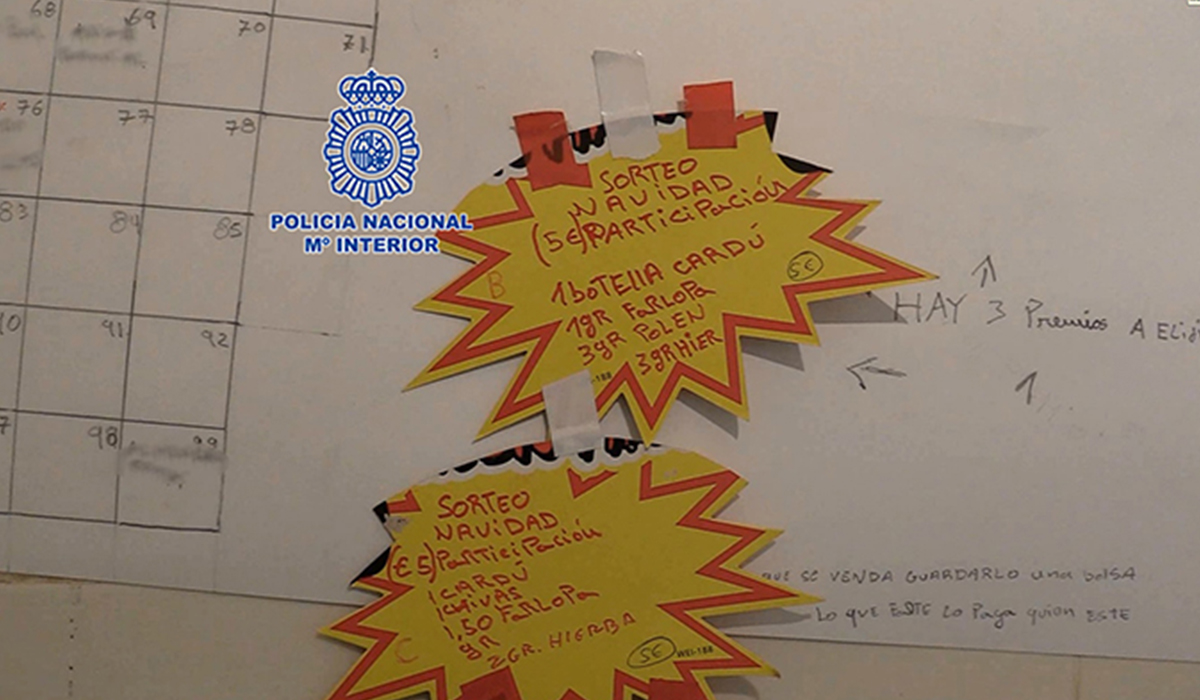 Policía frustra rifa de cesta navideña con drogas en España