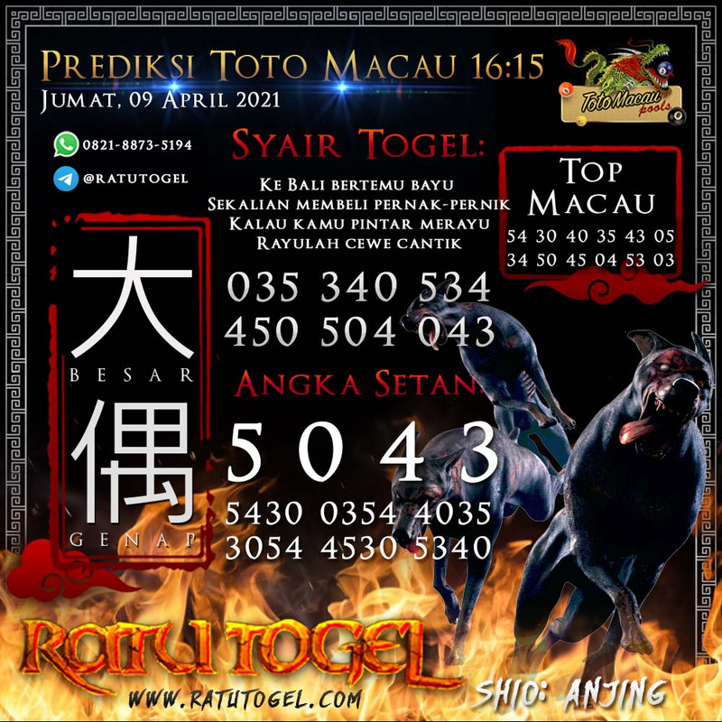PREDIKSI NAGASAON TOTO MACAU 16:00