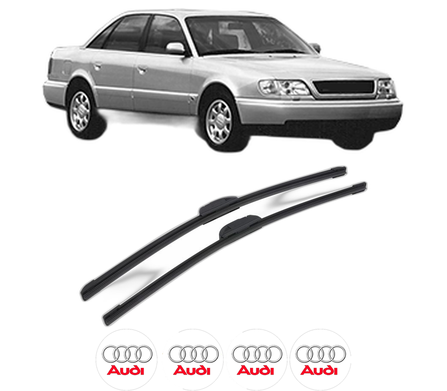 Set stergatoare auto AUDI A6 C4 (4A2) din 1994-1997, pentru parbriz auto, 2 bucati, Bosch Aerotwin Retrofit, din cauciuc siliconat rezistent, 4 Stickere Auto AUDI