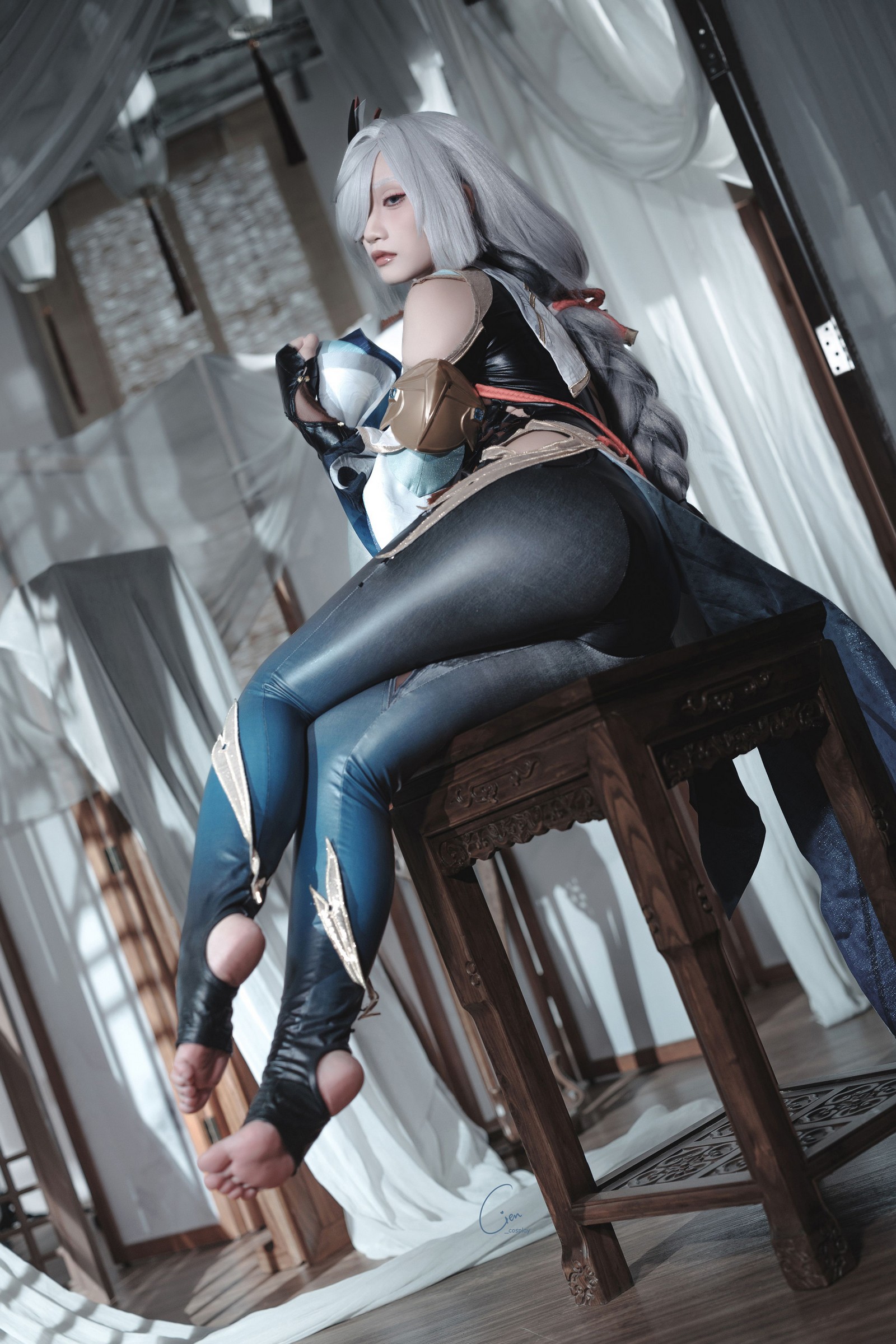 Cien恩恩 原神 申鹤 Cosplay 写真合集｜角色还原高清大图（31P｜89MB）插图5