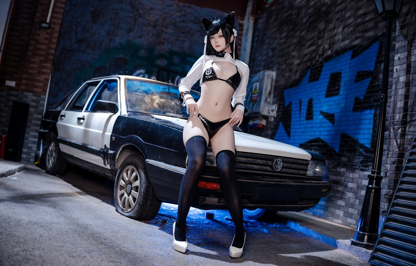 屿鱼 Yuyu 碧蓝航线 爱宕 赛车服 Cosplay 写真图集（114P｜142MB）插图3