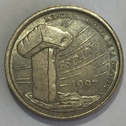 * ERROR * 5 pesetas año 1997. ERROR MÚLTIPLE E4-FD5-DA7-3-D15-4-E21-A390-B234-F484-BC1-C