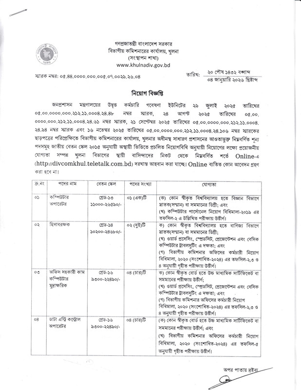 Office-of-the-Divisional-Commissioner-Khulna-Job-Circular-2026-PDF-1
