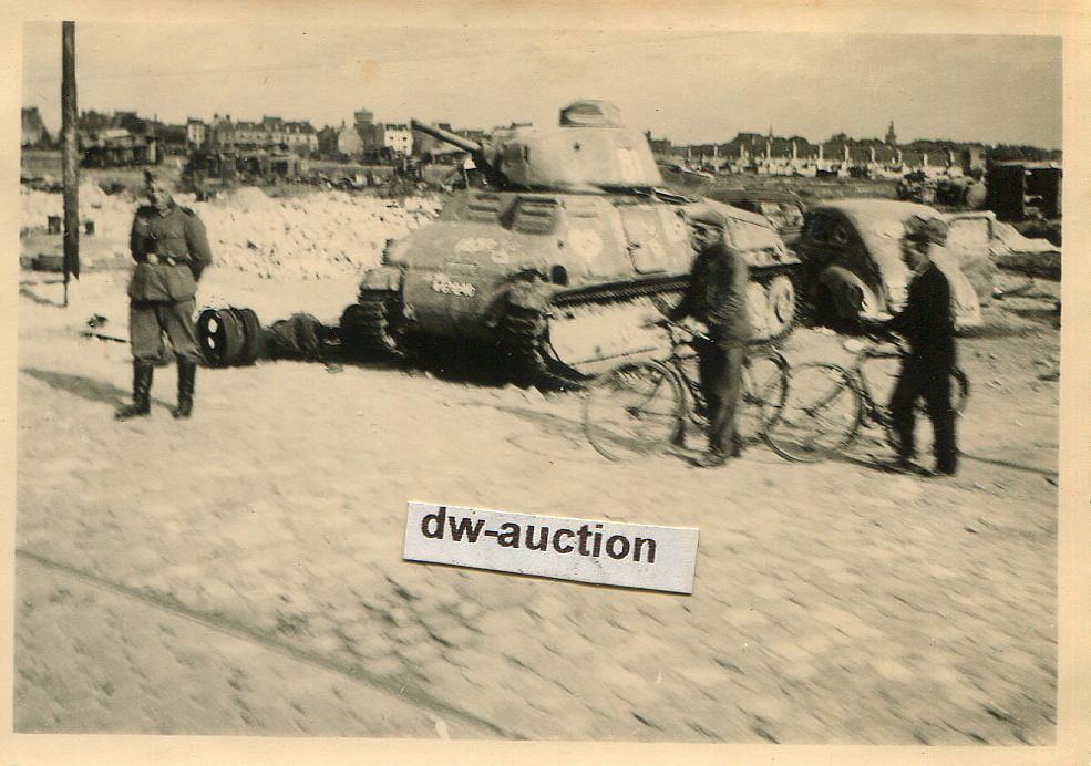Frankreich Dünkirchen , französischer Panzer mit