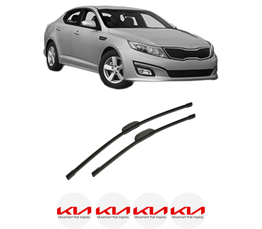 Set stergatoare auto KIA OPTIMA (FSGDS6B) din 2010-2015, pentru parbriz auto, 2 bucati, Bosch Aerotwin Retrofit, din cauciuc siliconat rezistent, 4 Stickere Auto KIA