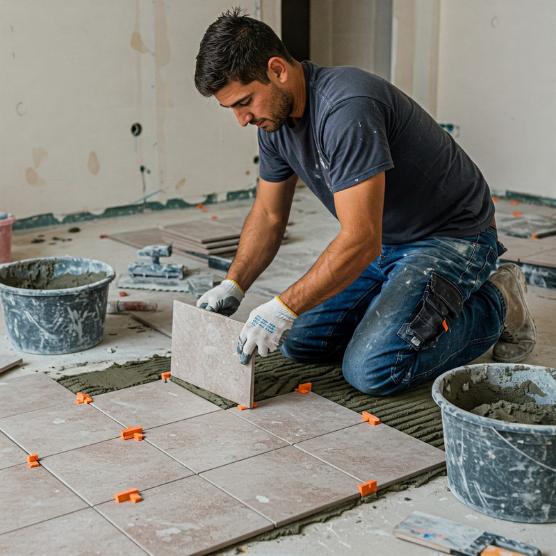 Tile installation 3