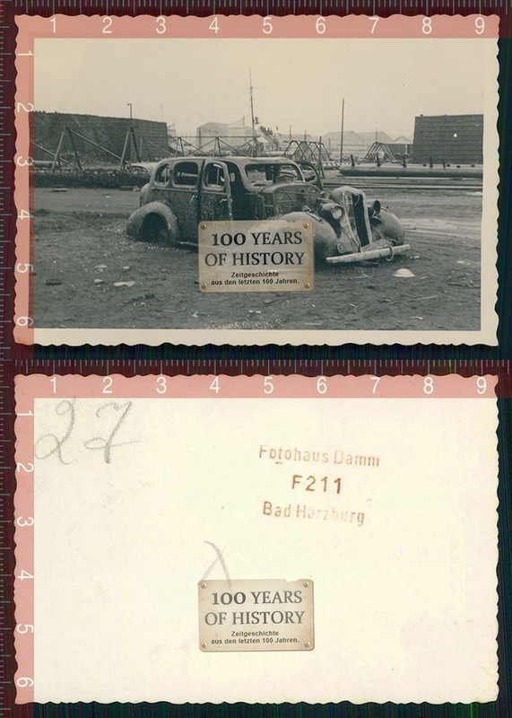 Orig. Foto Zerstört Fahrzeug bei Dünkirchen Fran