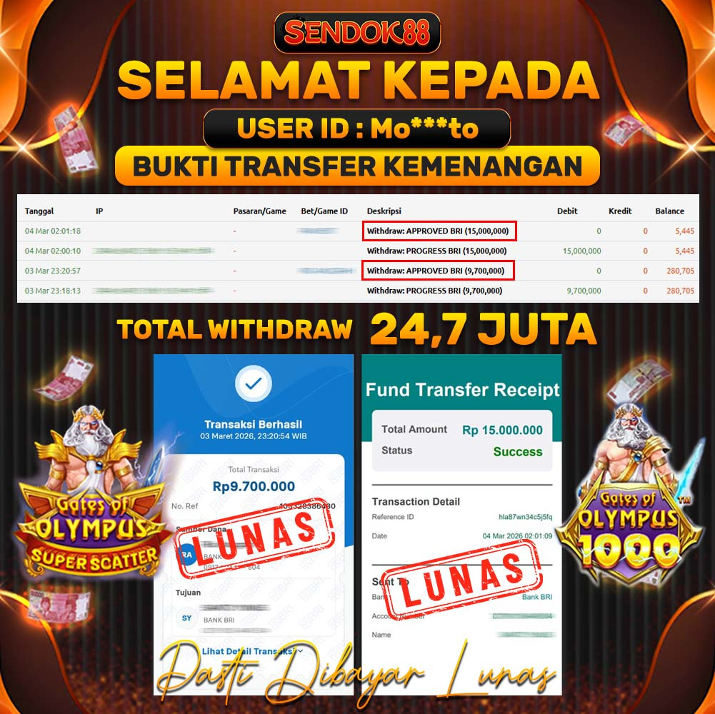 SENDOK88 JEPE! GATES OF OLYMPUS 1000 & SUPER SCATTER Rp 24.700.000,- LUNAS!