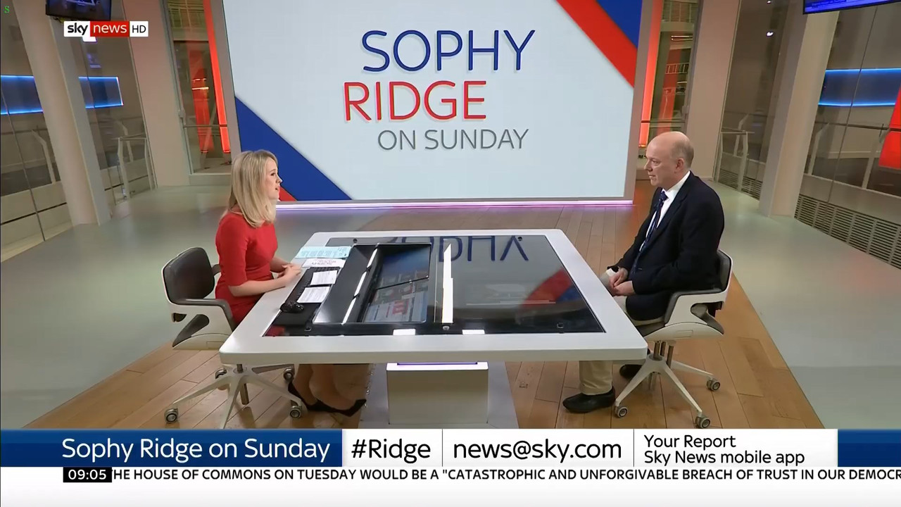 13 January - 09.00.00 - Sophy Ridge On Sunday. A new kind of pol
