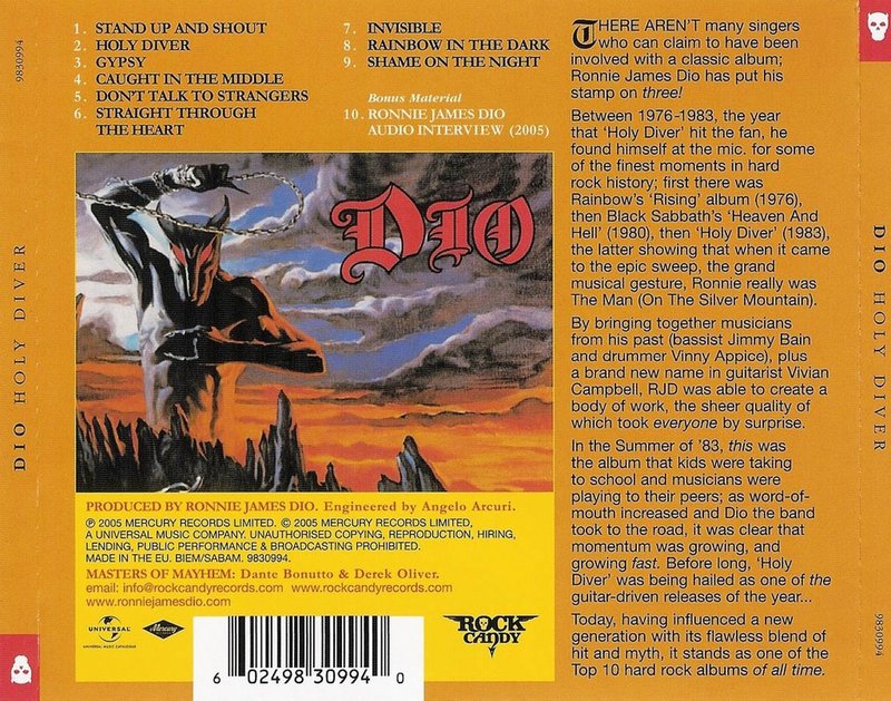 Let's rank Ronnie James Dio, #3 Dio-Holy-Diver