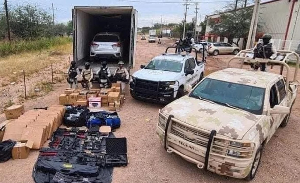 Tráiler transportaba armas de EEUU, es decomisado en Nogales