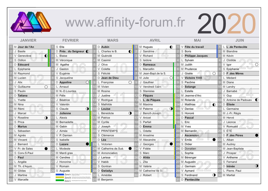 CALENDRIER FORUM 2020