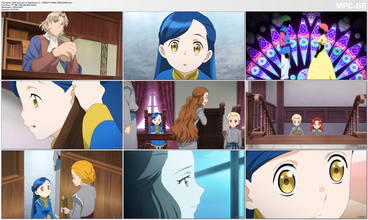 [HR] Honzuki no Gekokujou 21 | S02E07 [1080p HEVC Multi-Subs] HR-P