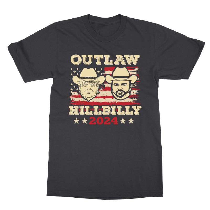 Trump Vance US Flag 2024 Elections Outlaw Hillbilly Unisex T-Shirt