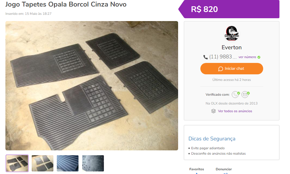 Tapetes para a linha Opala e Caravan - Página 3 Capturar