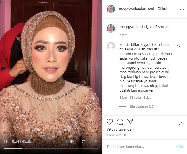 Meggy Wulandari meresmikan pernikahannya dengan Muhammad