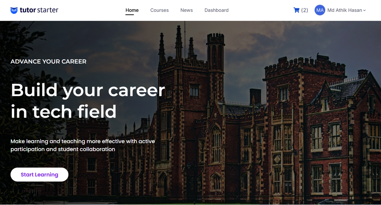 Learning Management website