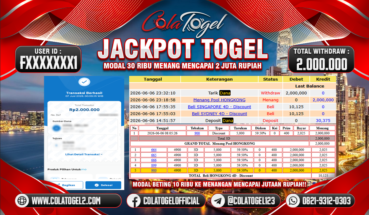 JACKPOT HONGKONG LOTTO!!