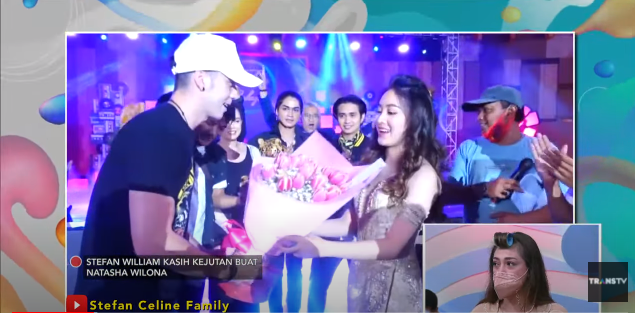 Reaksi Celine Evangelista saat Stefan William beri kejutan ultah ke Natasha Wilona