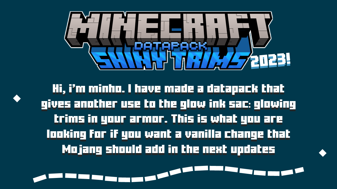 Shiny Trims! Make it Glow! Minecraft Data Pack