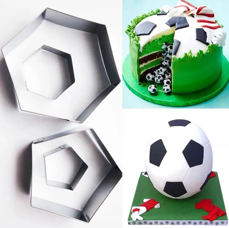 Molde cortador de fútbol para decorar pastel tortas y galletas