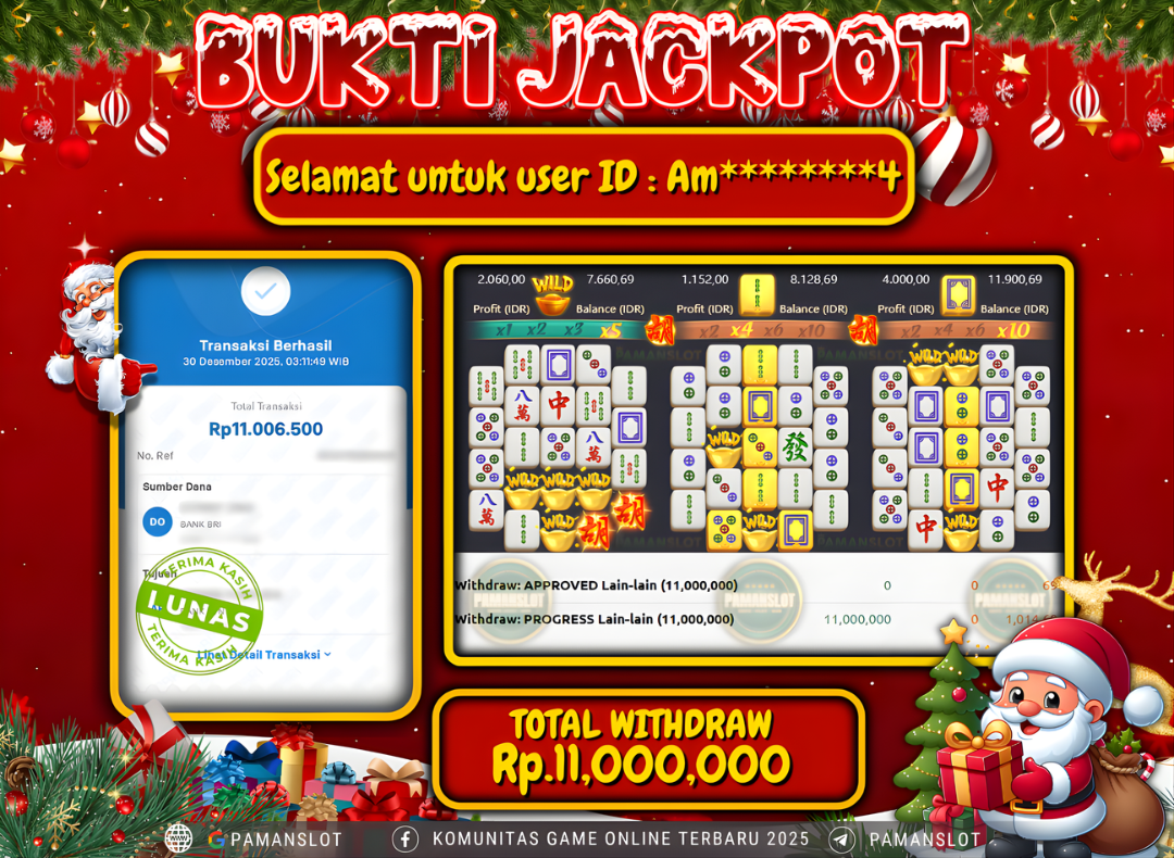 PAMANSLOT JACKPOT Game PG - Mahjong Ways Rp.11,000,000- LUNAS