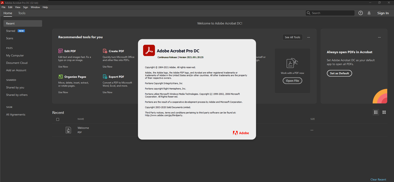 Adobe Acrobat Pro DC 2021.001.20135 Multilingual (x86/x64) Adobe Acrobat Pro DC 2021.001.20135 Multilingual (x86/x64)