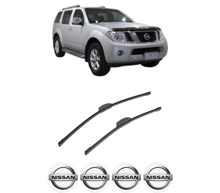 Set stergatoare auto NISSAN PATHFINDER III VAN (R51_) din 2013-2014, pentru parbriz auto, 2 bucati, Bosch Aerotwin Retrofit, din cauciuc siliconat rezistent, 4 Stickere Auto NISSAN