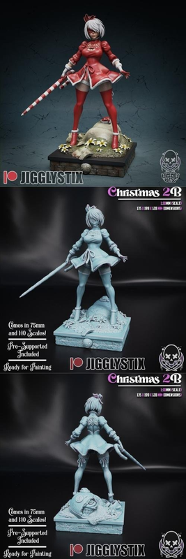 Nier Automata 2B - Christmas Edition – 3D Print