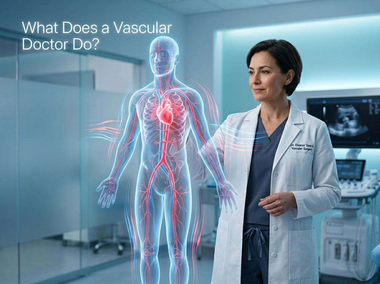 Comprehensive view of human circulatory system including arteries and veins
