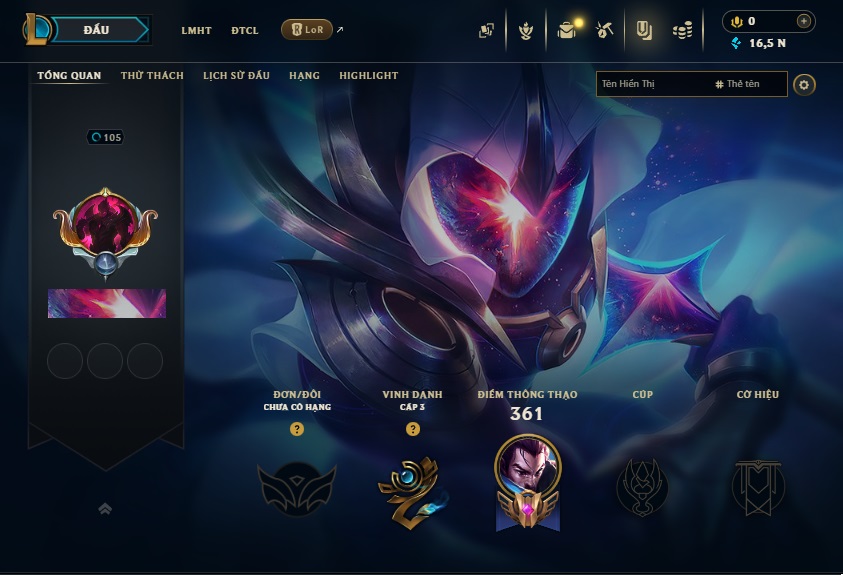 Acc LMHT # - Không Khung