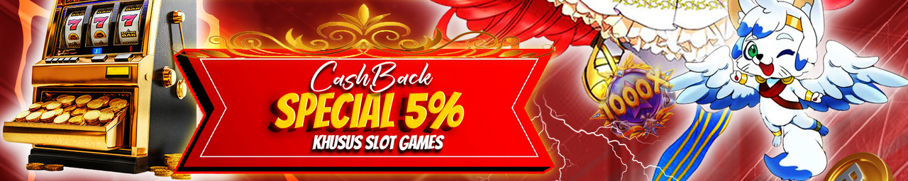 BONUS CASH BACK 5% UNTUK MEMBER SETIA - JPTOGEL77 (SLOT ONLY)