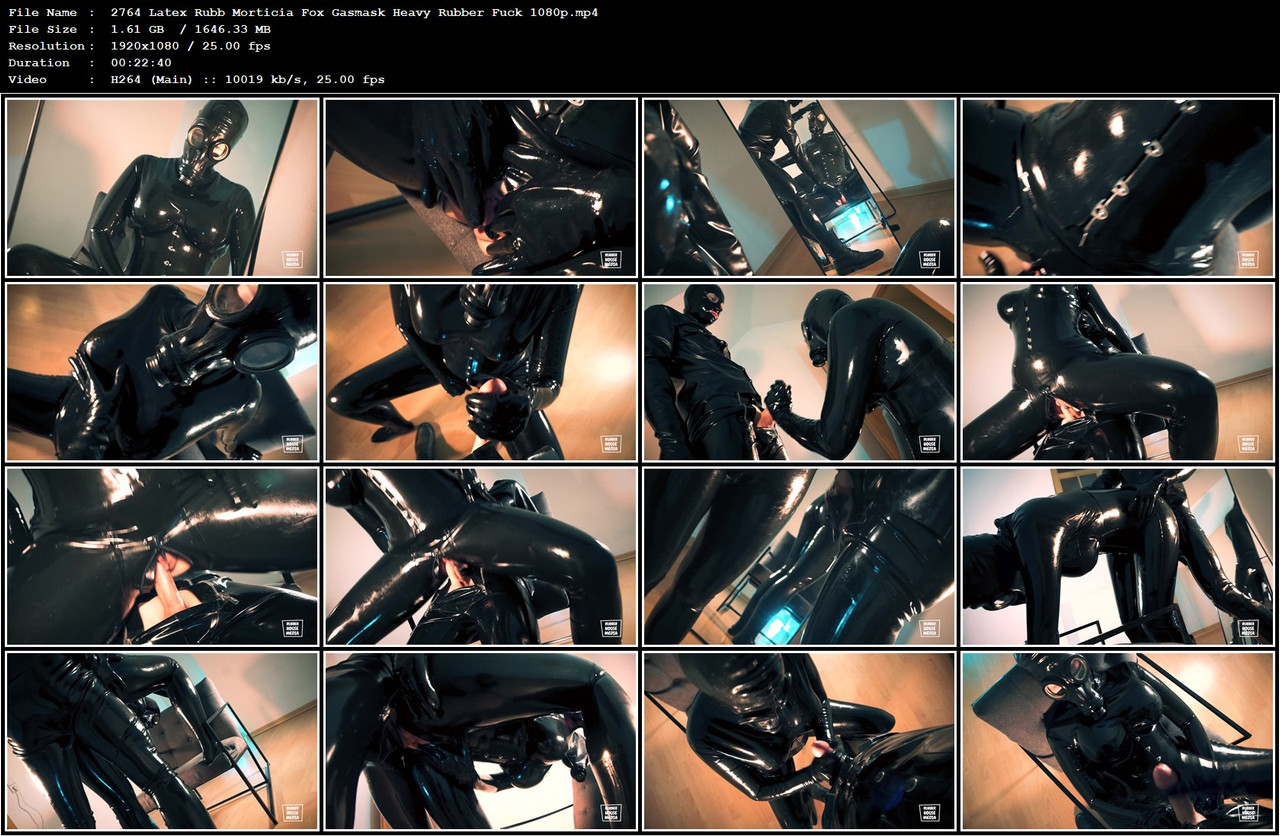 2764 Latex Rubb Morticia Fox Gasmask Heavy Rubber Fuck 1080p mp4