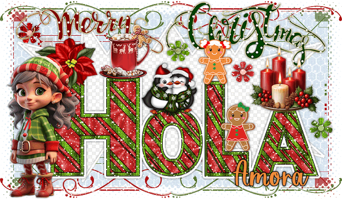 Hola Christmas Cookie amora