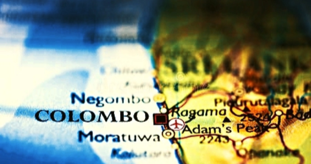 Map showing Negombo and Colombo locations for Sri Lanka travel