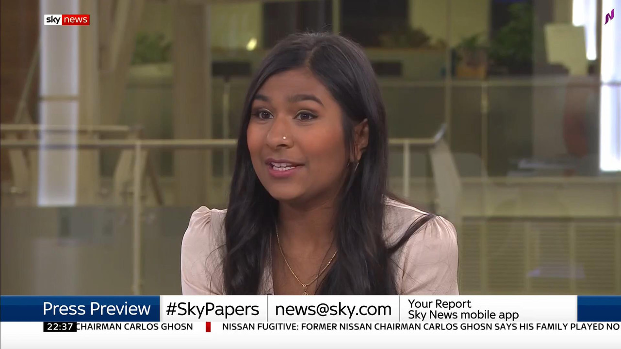 02 January - 22.00.00 - Sky News At Ten. Anna Botting with the m
