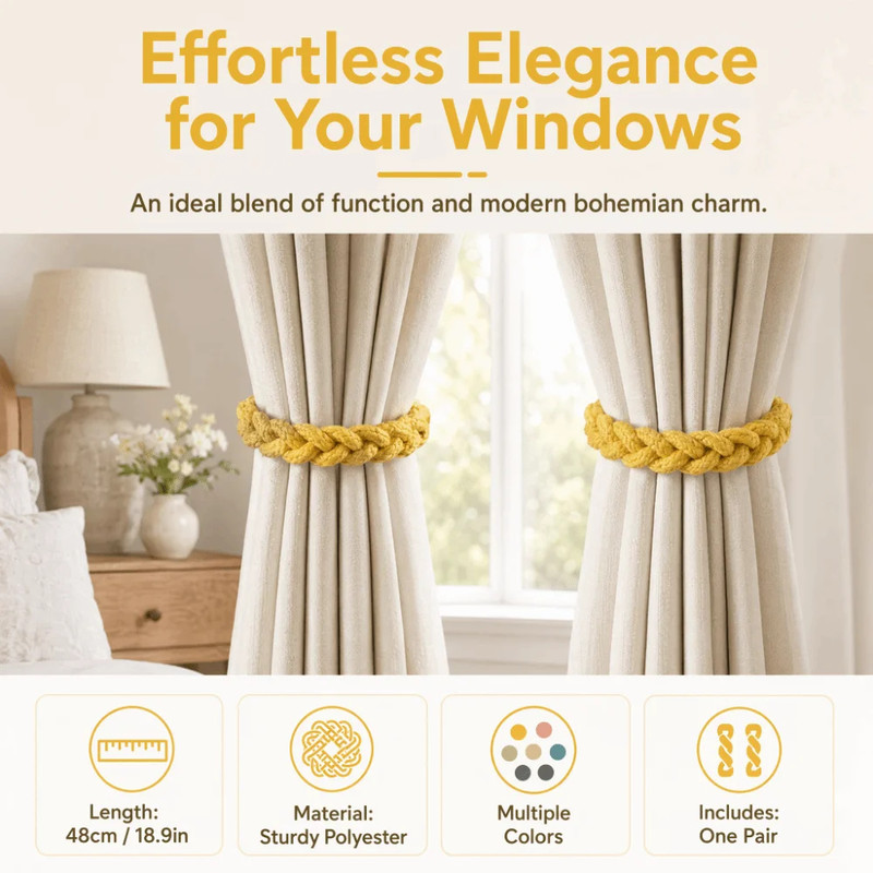 Magnetic Curtain Tieback Image 1