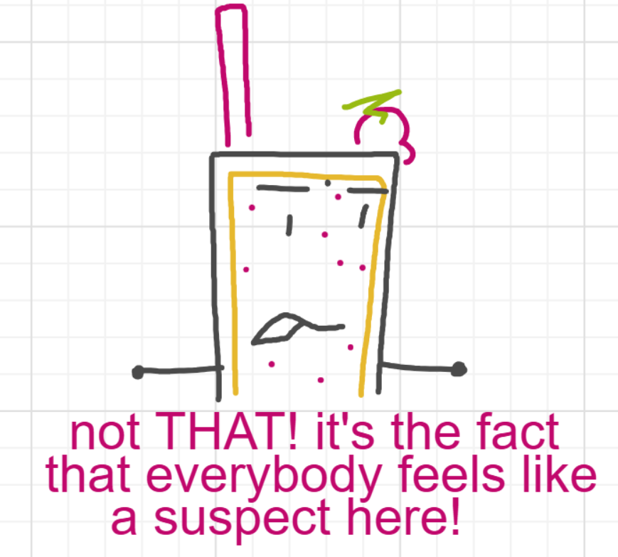 A panel from A Murder On The, episode six of the Board Boards object show by Furretwalk/WalkingFurret.