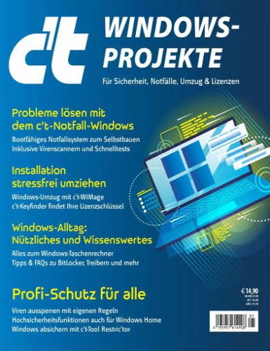 Cover: ct Magazin fuer Computertechnik Sonderheft Windows Projekte 2024