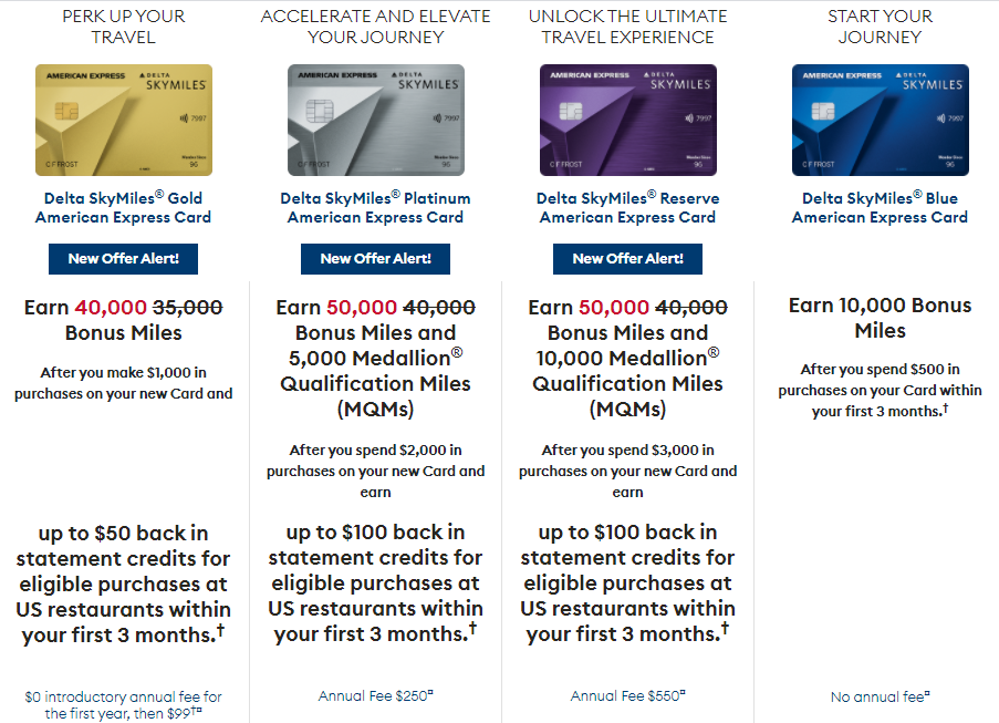 SkyMiles cards