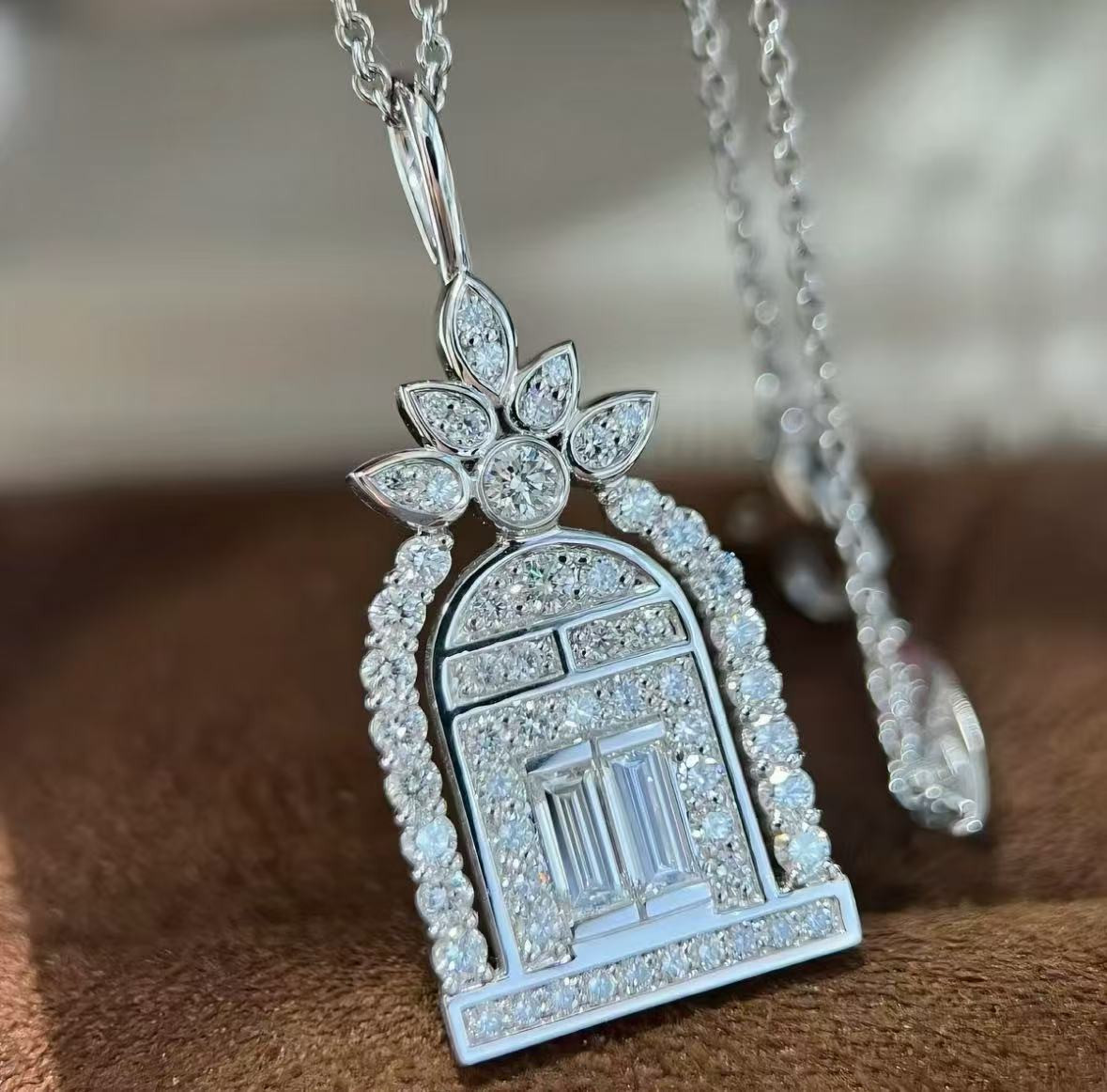 Diamond door frame design pendant