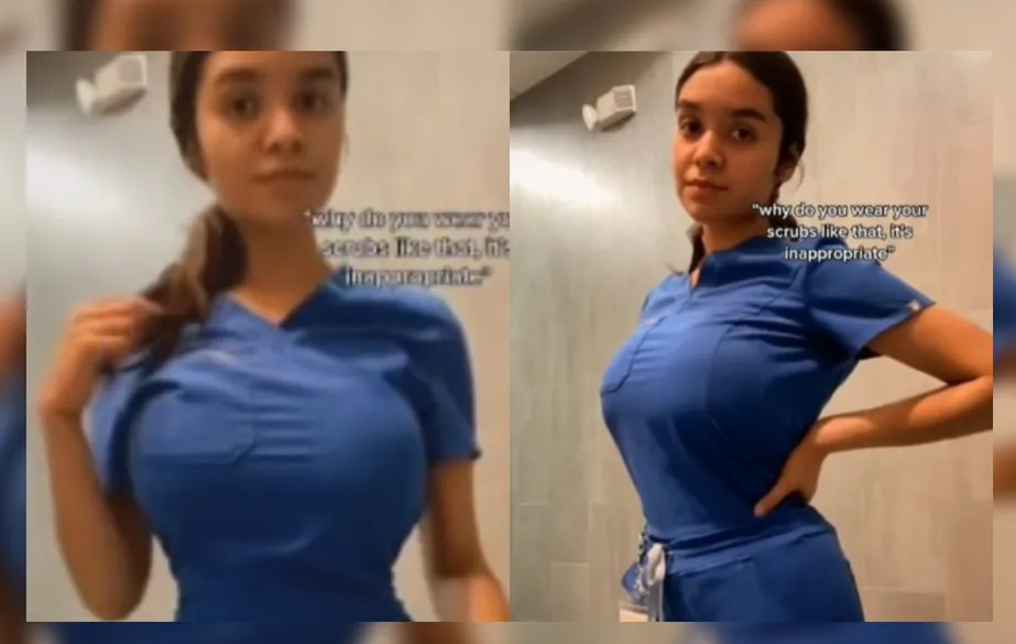 TikTok: Enfermera recibe críticas por vestir uniforme muy ajustado