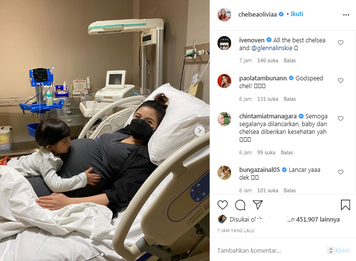 Chelsea Olivia membagikan potretnya di rumah sakit bersama Nastusha Olivia Alinskie