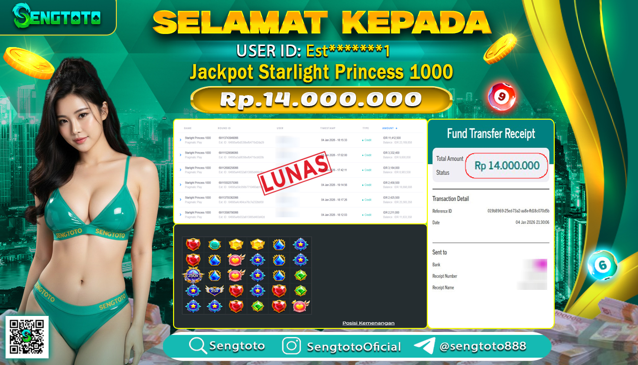 BUKTI PEMBAYARAN SLOT STARLIGHT PRINCESS 1000