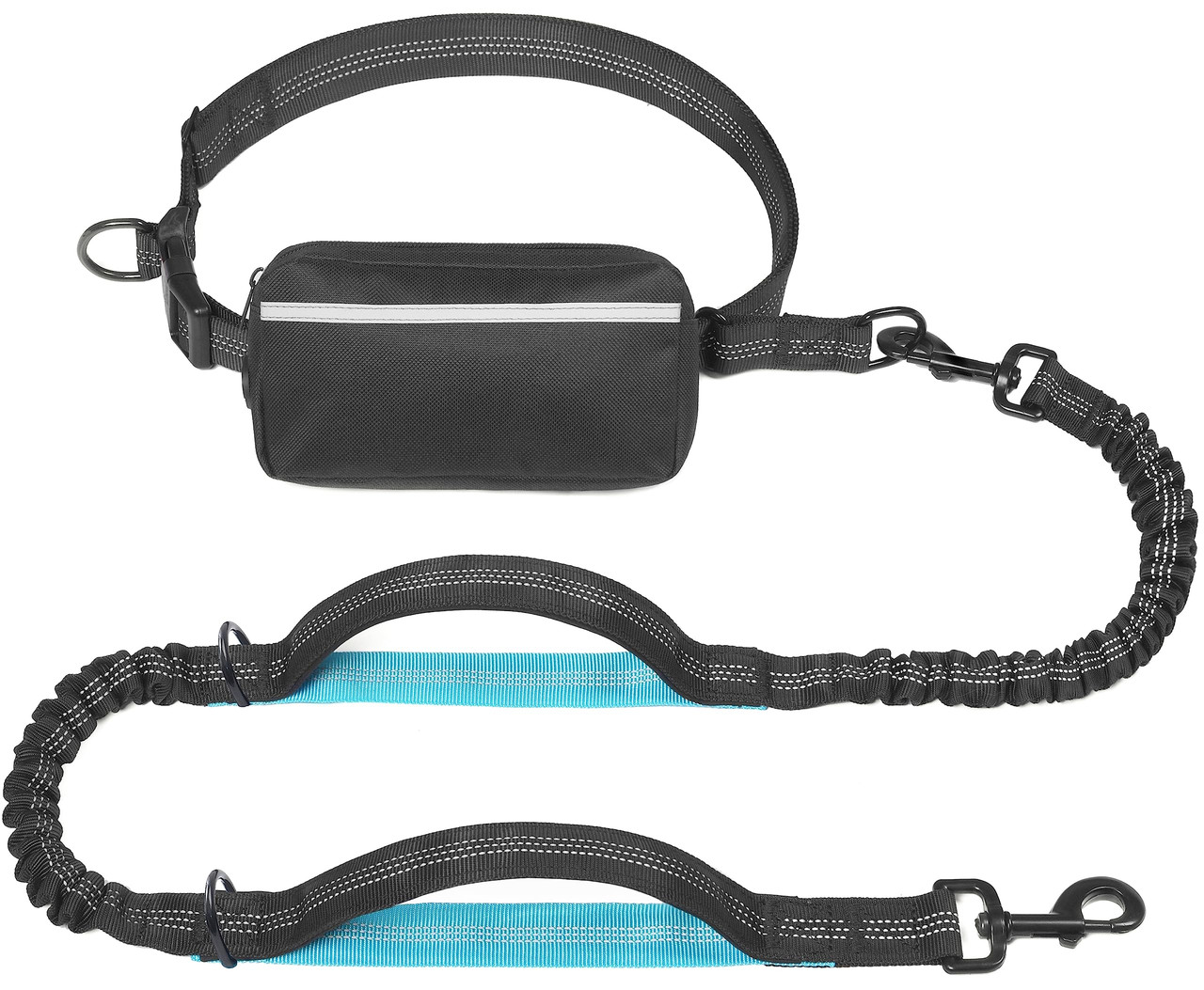iYoShop Hands Free Dog Leash Medium Black