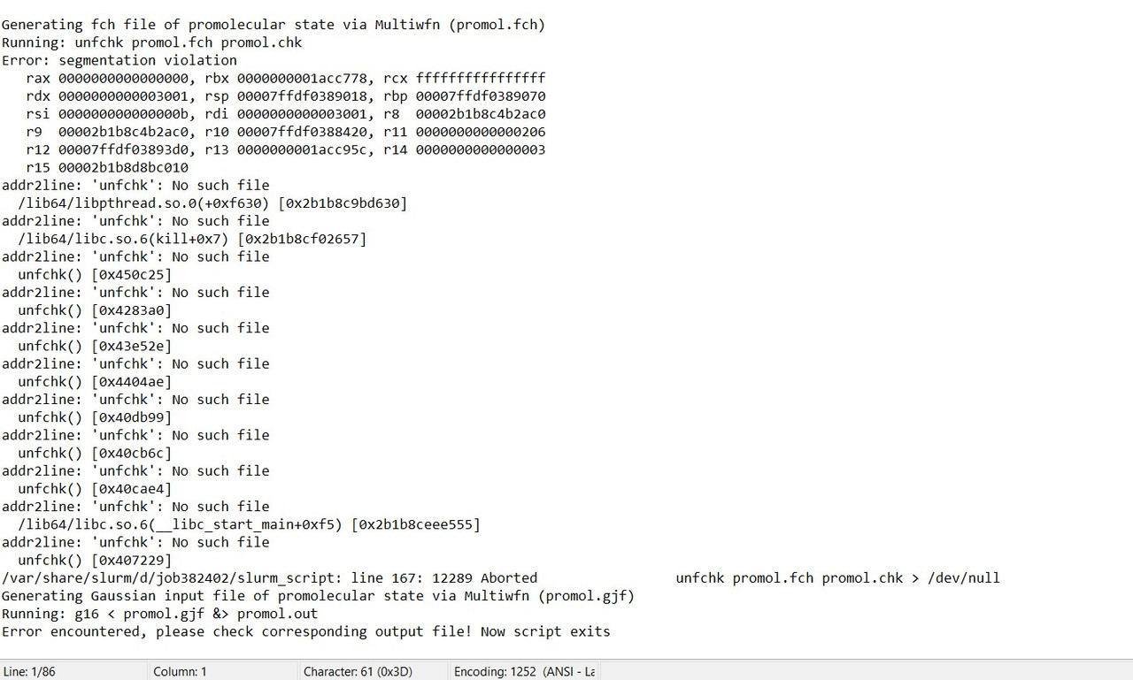 slurm output