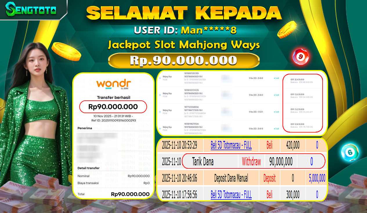 BUKTI PEMBAYARAN SLOT MAHJONG WAYS