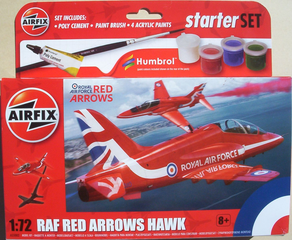 Airfix 72 A55002 RAF Red Arrows Hawk Starter Set